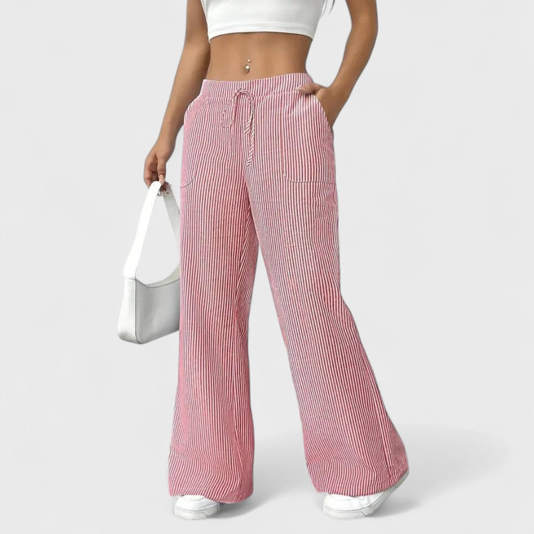 Élise™ - Comfortable Wide Trousers with Elegant Details