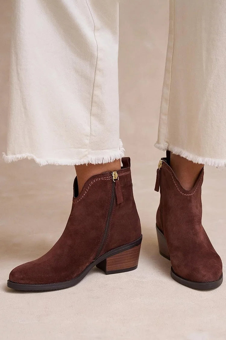 Élise™ - Elegant Suede Ankle Boots