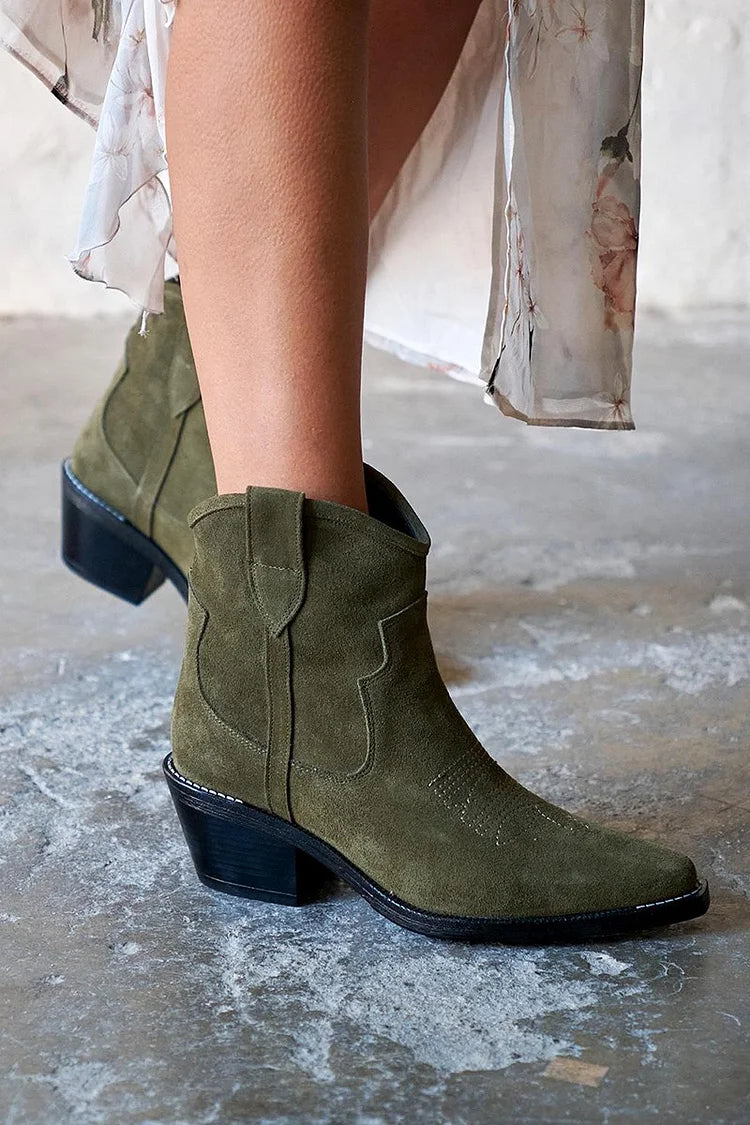 Élise™ - Short Suede Ankle Boots