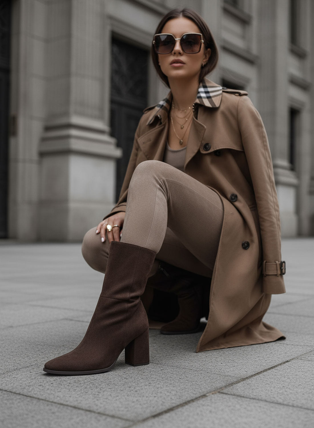 Élise™ - Brown Ankle Boots