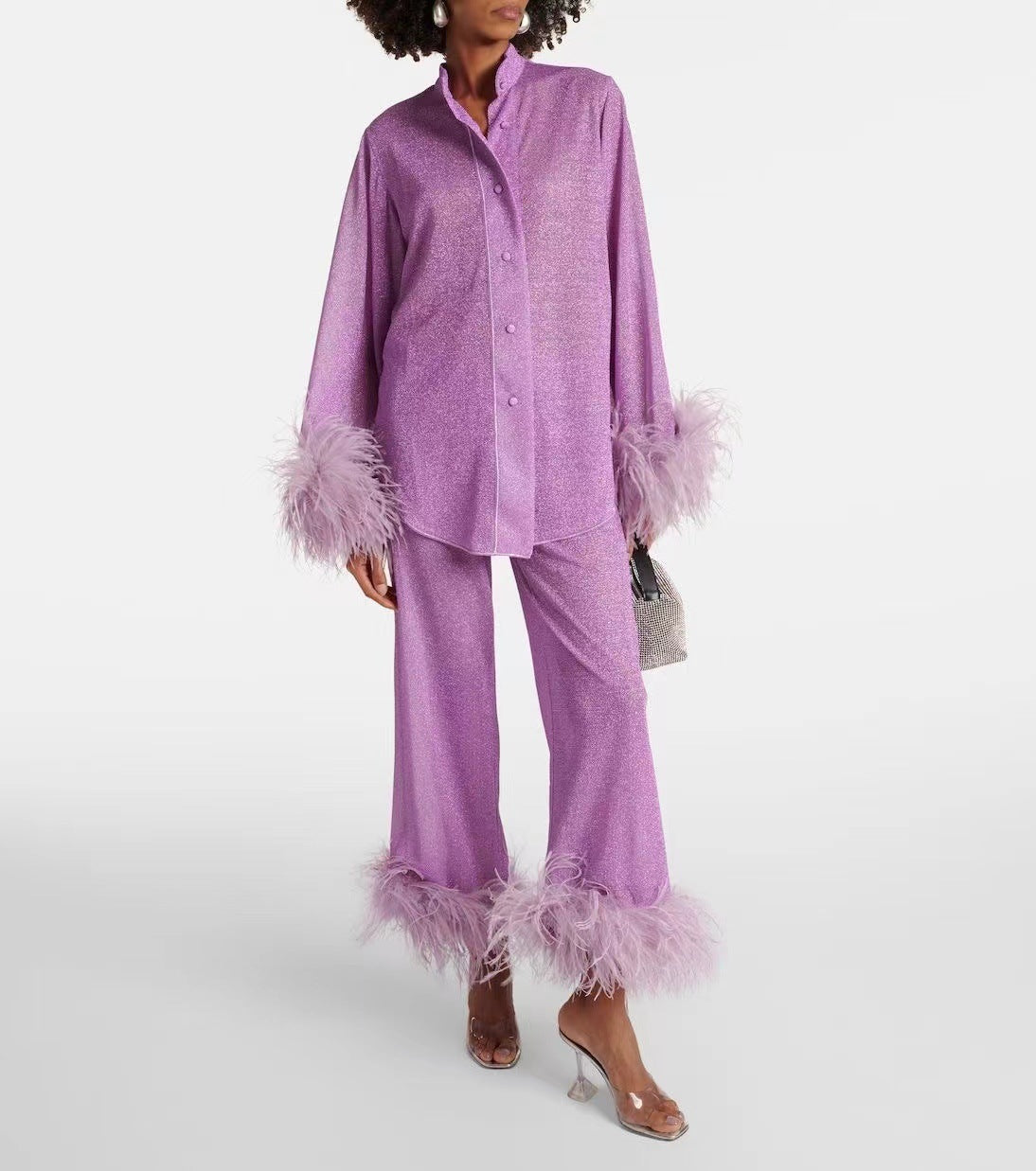 Élise™ - Two-Piece Set with Feather Collar