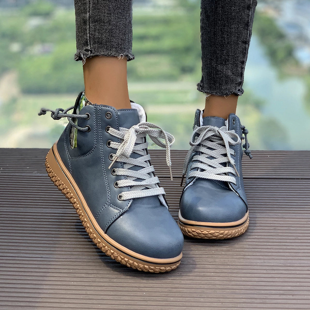 Élise™ - Comfortable Lace-Up Ankle Boots