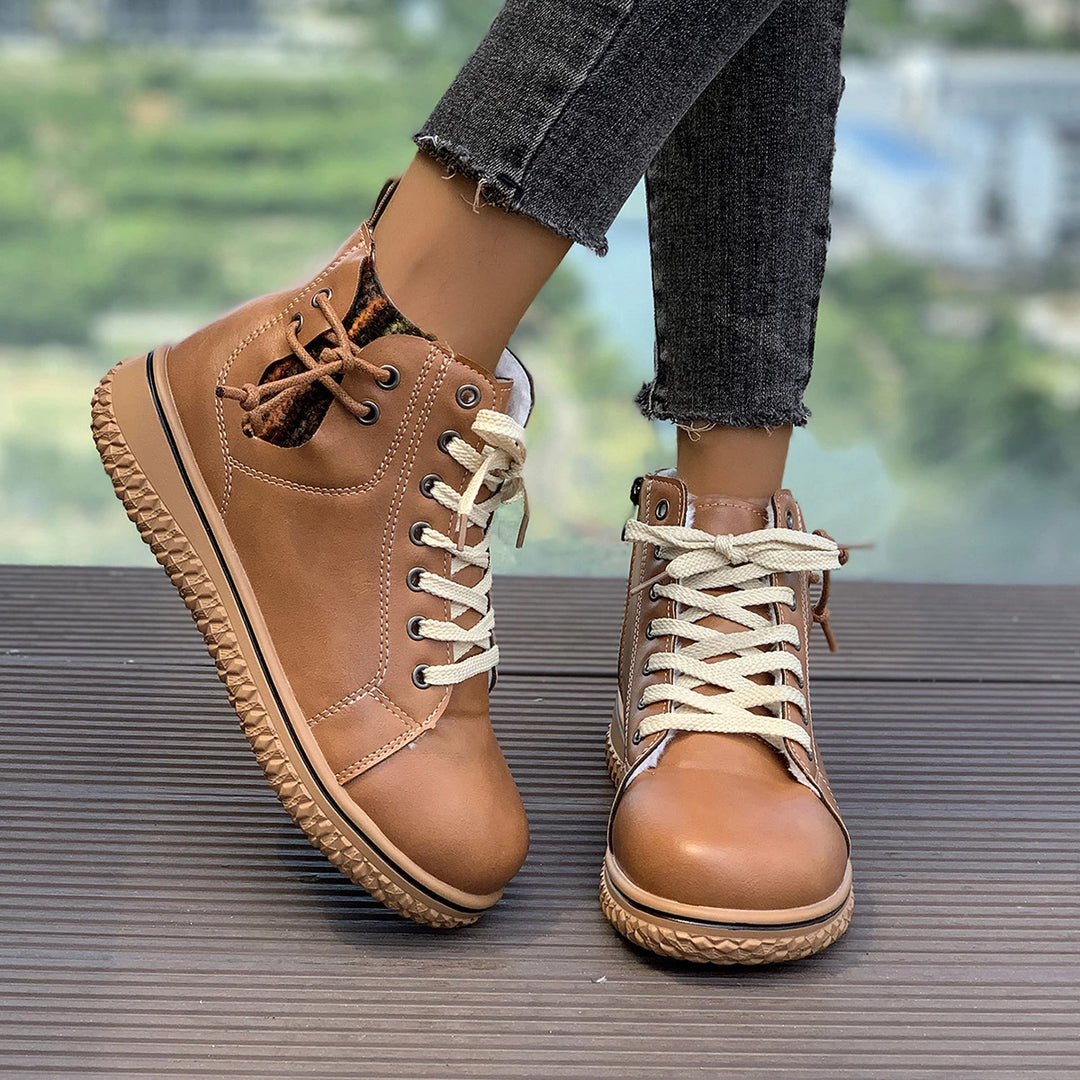 Élise™ - Comfortable Lace-Up Ankle Boots
