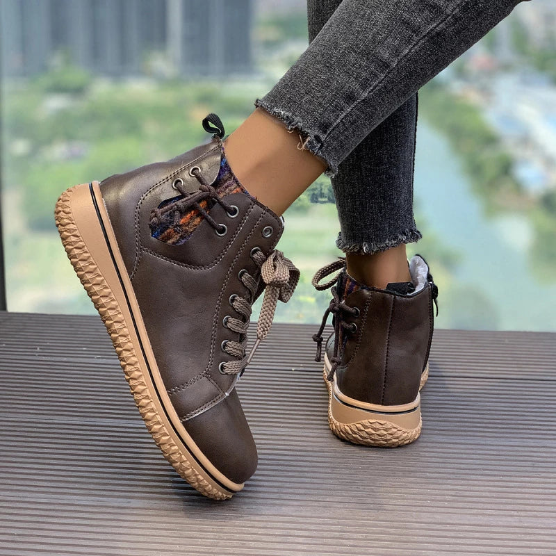 Élise™ - Comfortable Lace-Up Ankle Boots