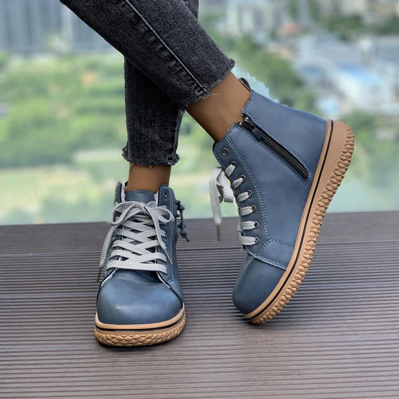 Élise™ - Comfortable Lace-Up Ankle Boots
