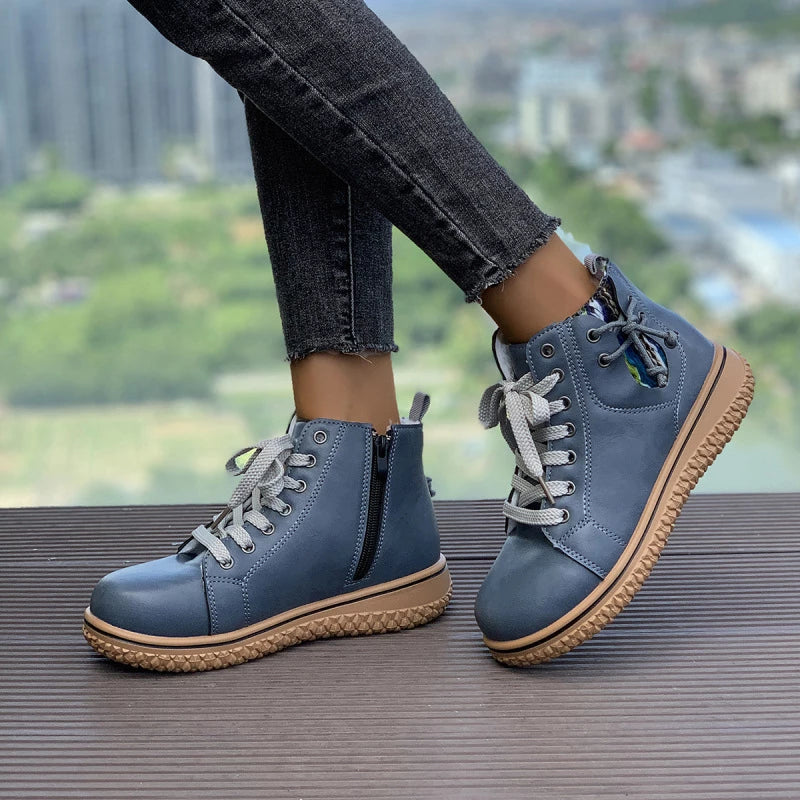 Élise™ - Comfortable Lace-Up Ankle Boots