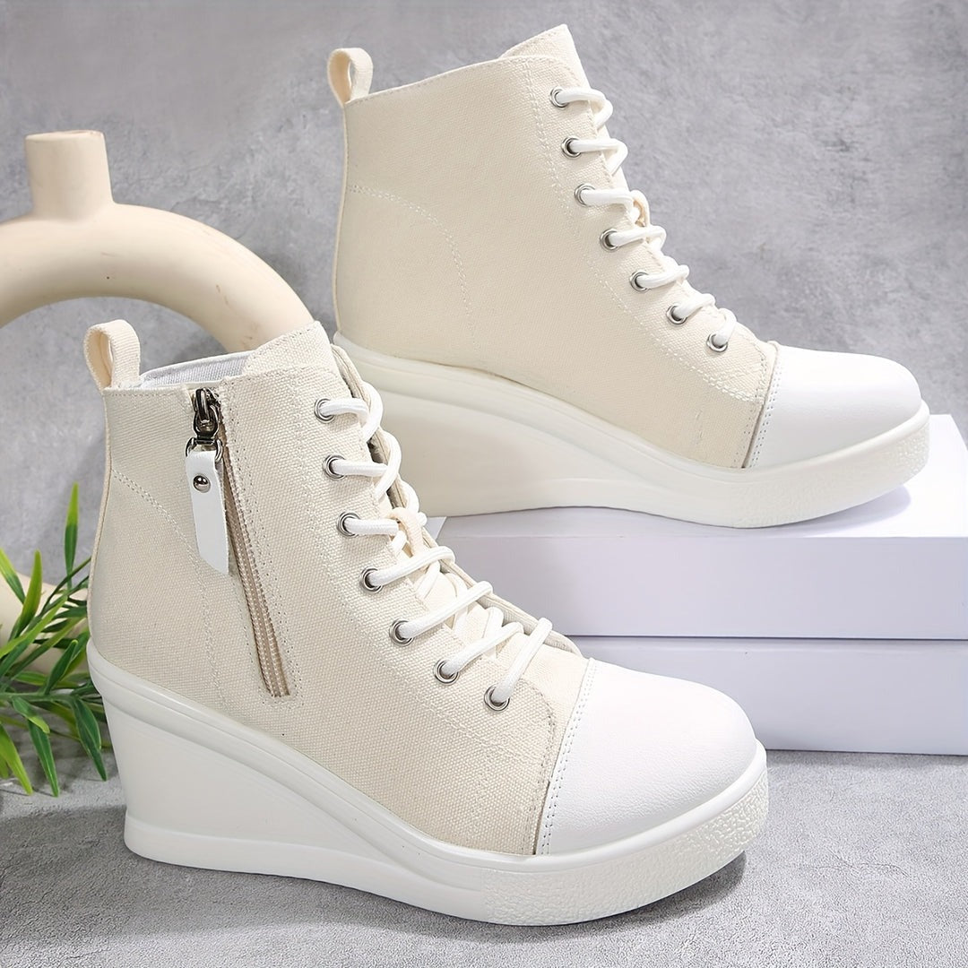 Élise™ - Wedge Sneakers in Canvas