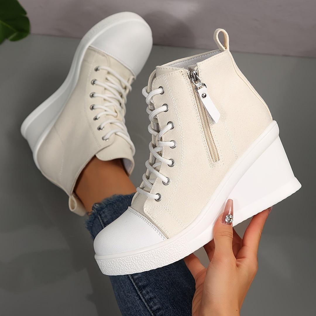 Élise™ - Wedge Sneakers in Canvas