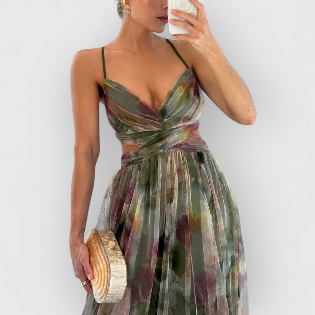 Élise™ - Long Dress with Floral Print