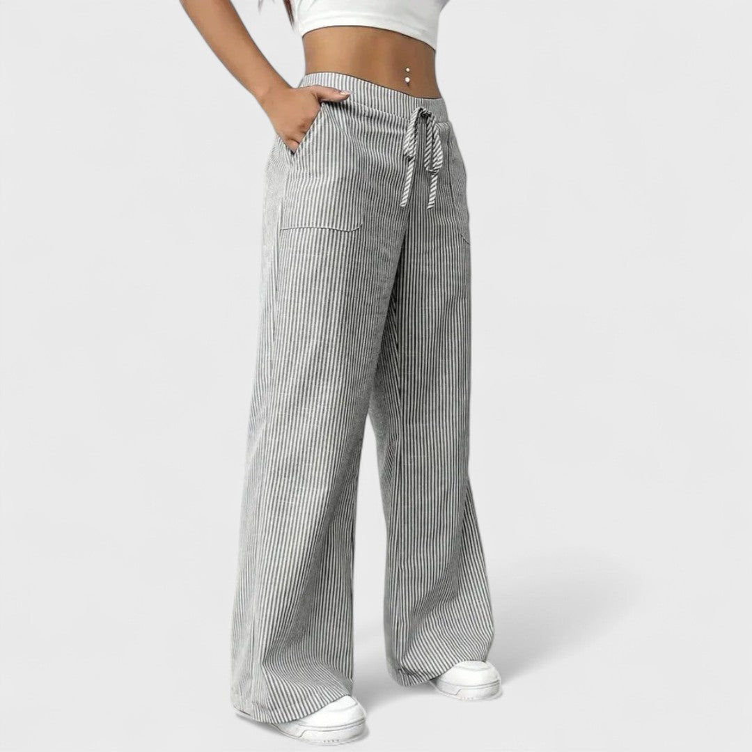 Élise™ - Comfortable Wide Trousers with Elegant Details