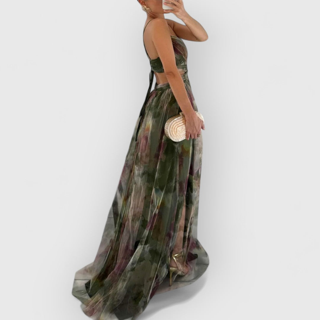 Élise™ - Long Dress with Floral Print