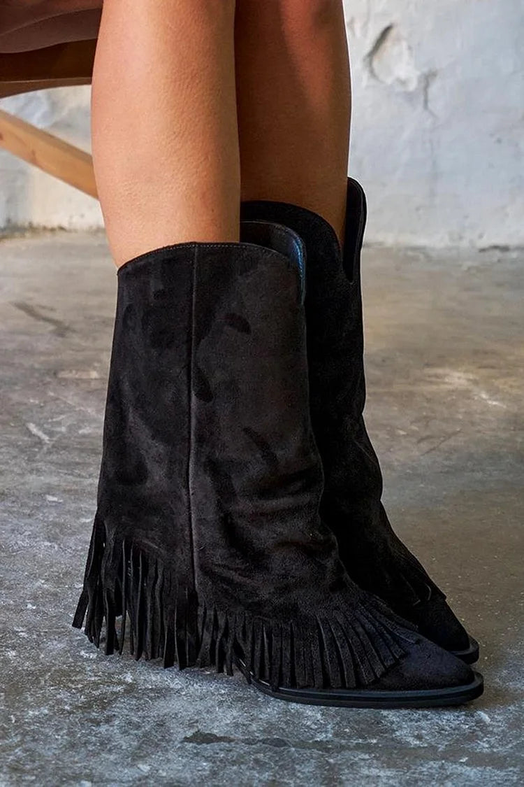 Élise™ - Fringed Suede Boots