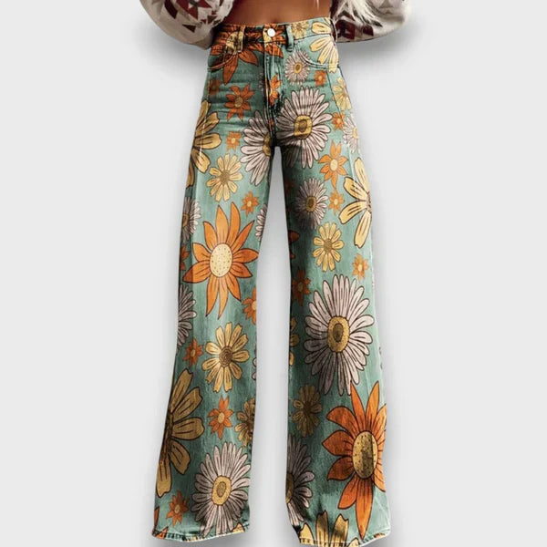 Élise™ – Statement Jeans with a Bold Pattern