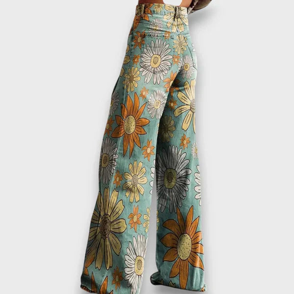 Élise™ – Statement Jeans with a Bold Pattern