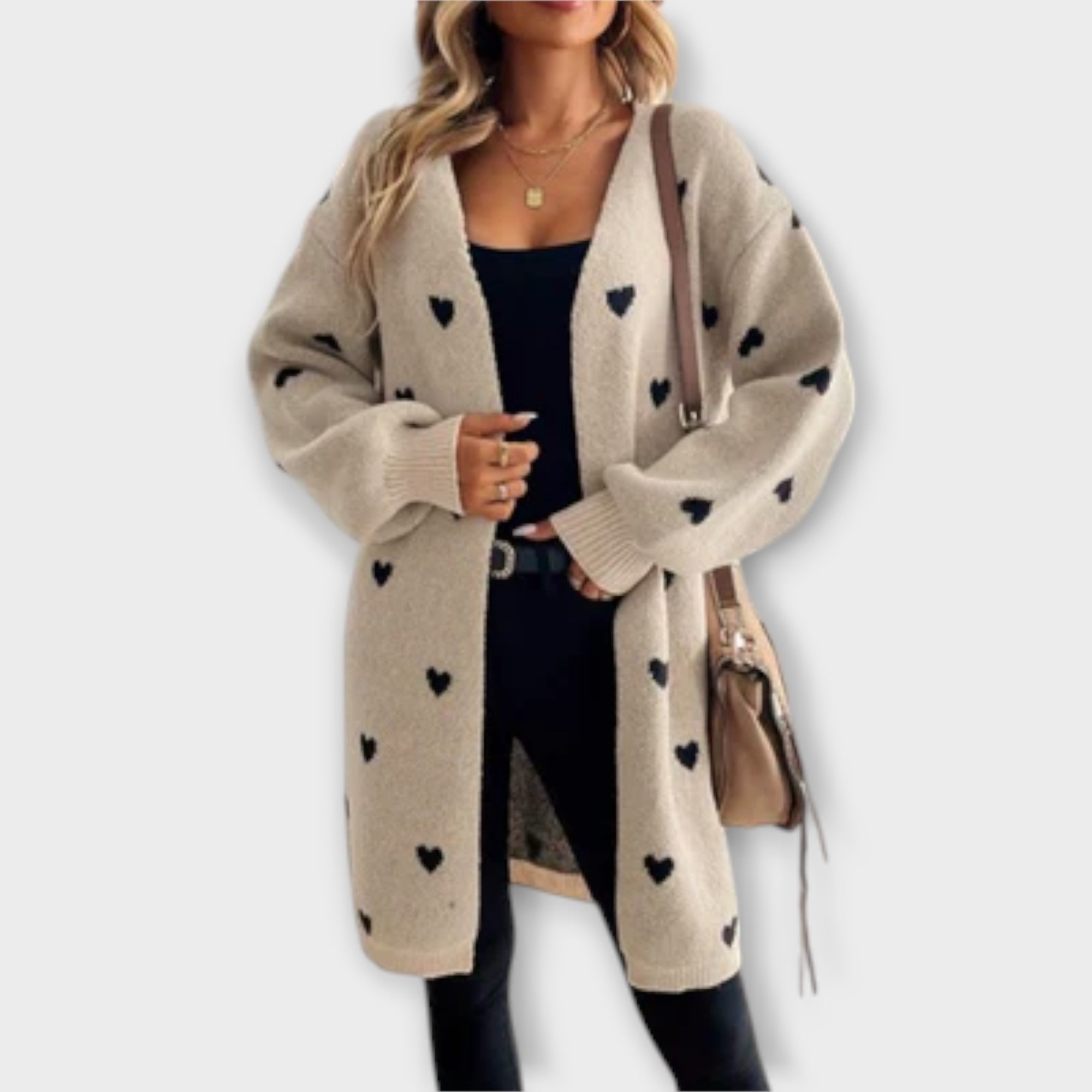 Élise - Heart Pattern Cardigan