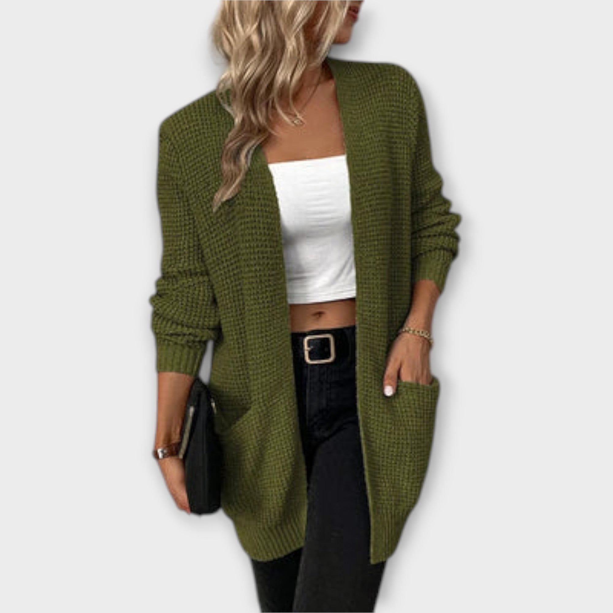 Élise - Casual Knit Cardigan with Pockets
