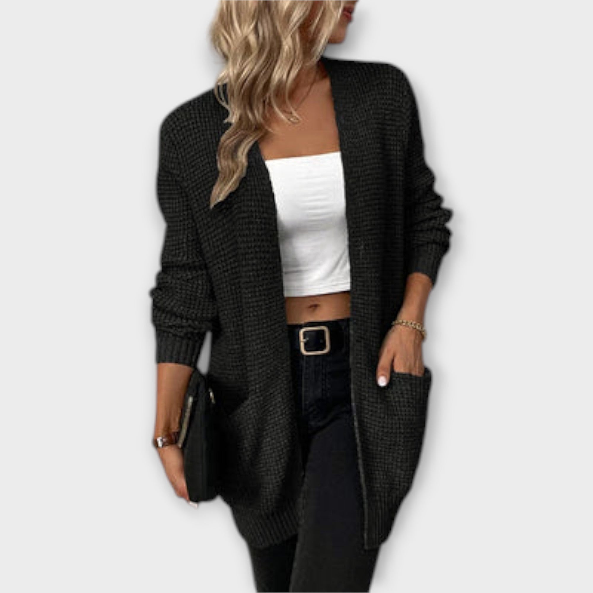 Élise - Casual Knit Cardigan with Pockets