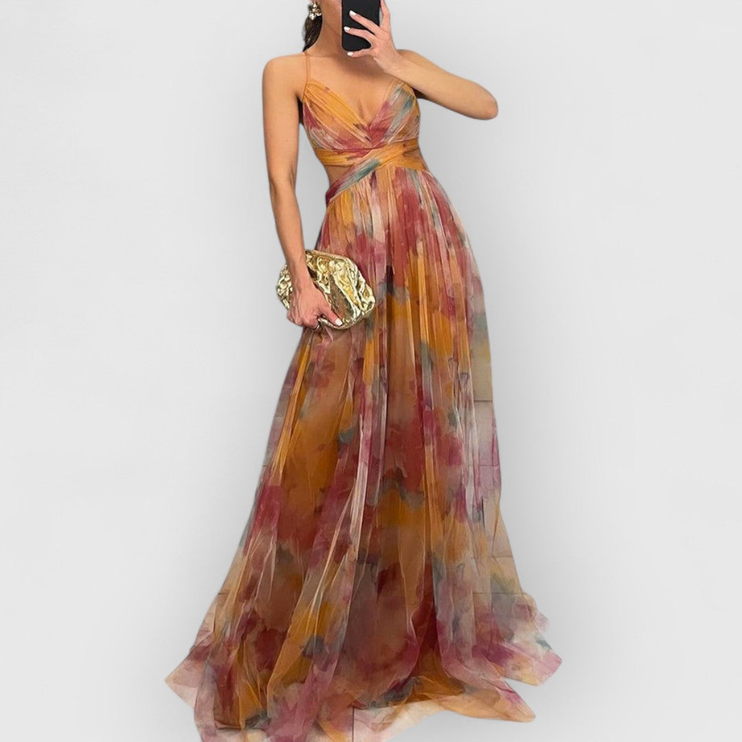 Élise™ - Long Dress with Floral Print
