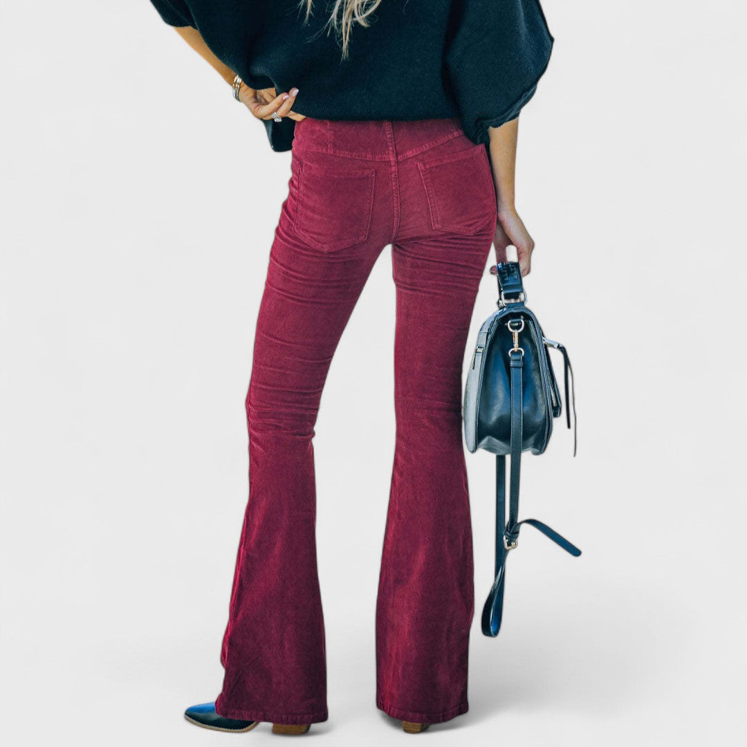 Élise™ - Flared Corduroy Trousers