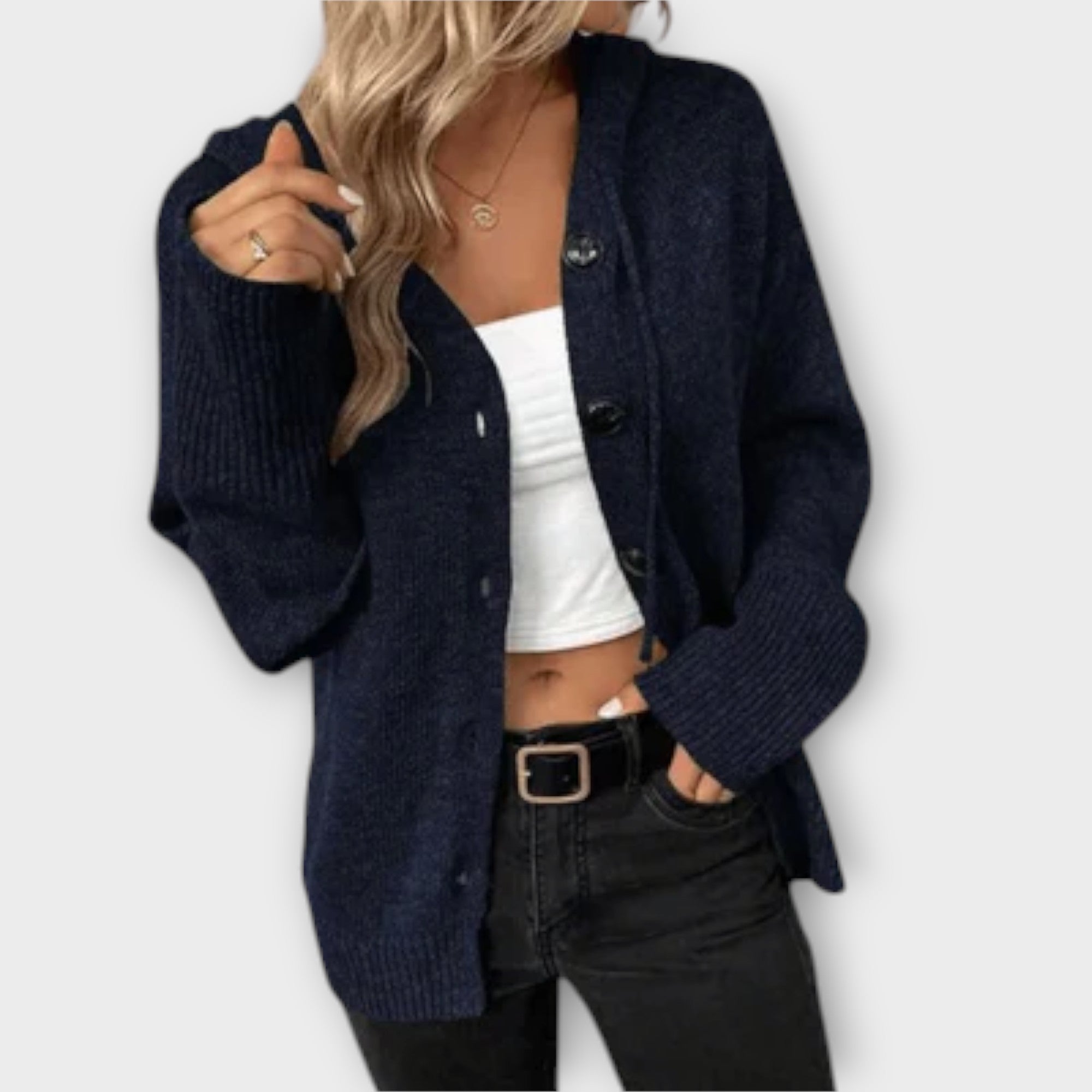 Élise - Knitted Cardigan with Buttons