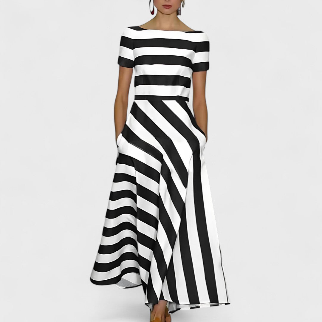 Élise™ – Lightweight and Airy Dress with Subtle Stripes