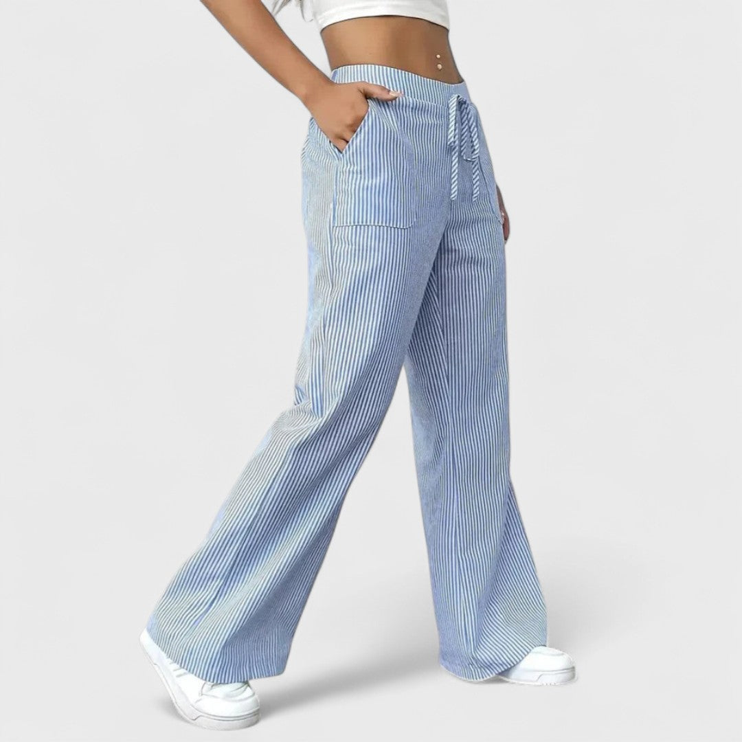 Élise™ - Comfortable Wide Trousers with Elegant Details