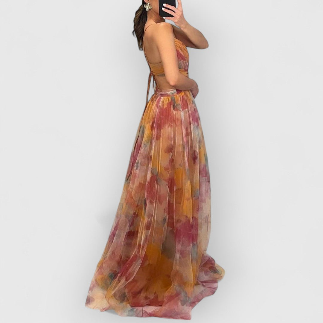 Élise™ - Long Dress with Floral Print