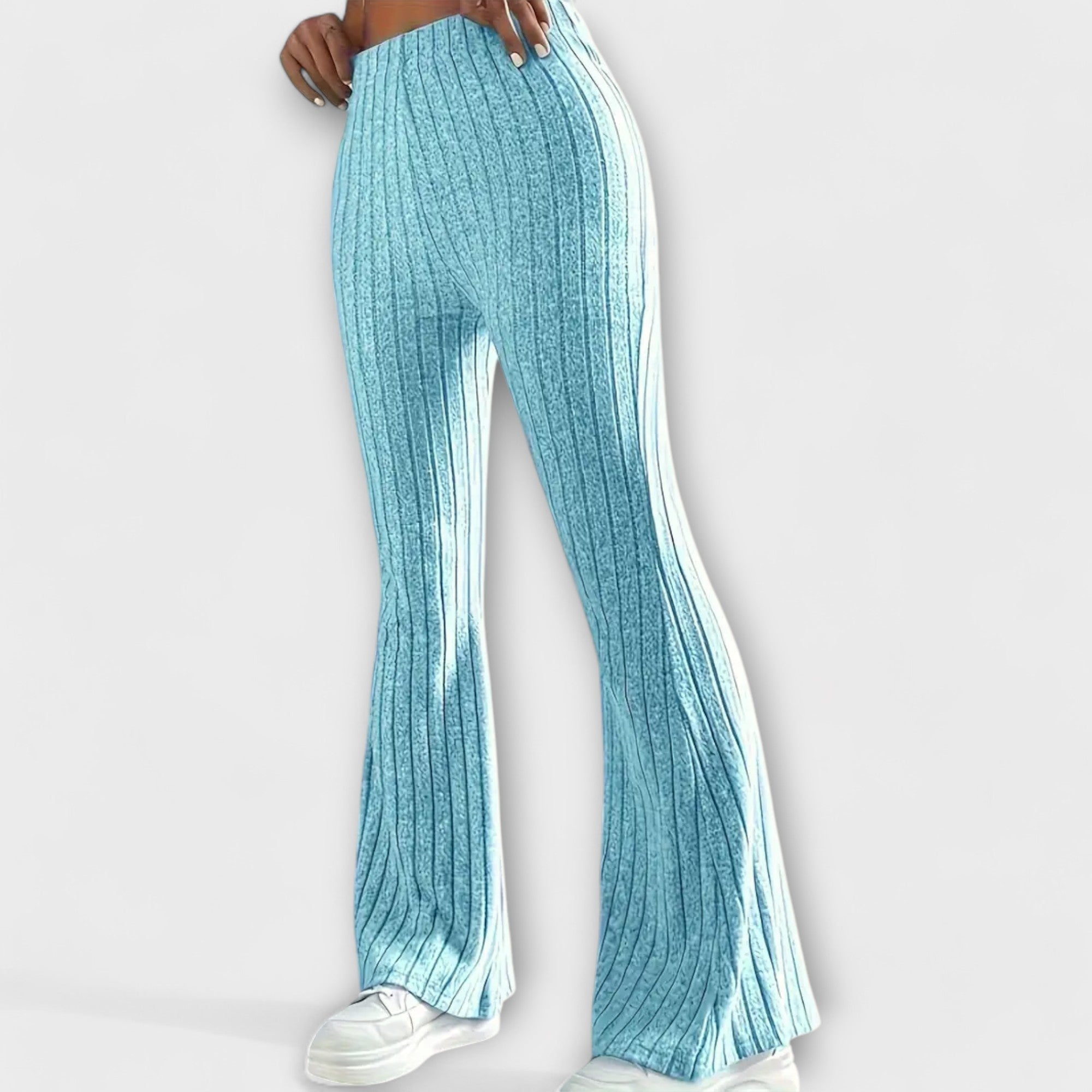 Élise™ – Flared Trousers with Fine Structure