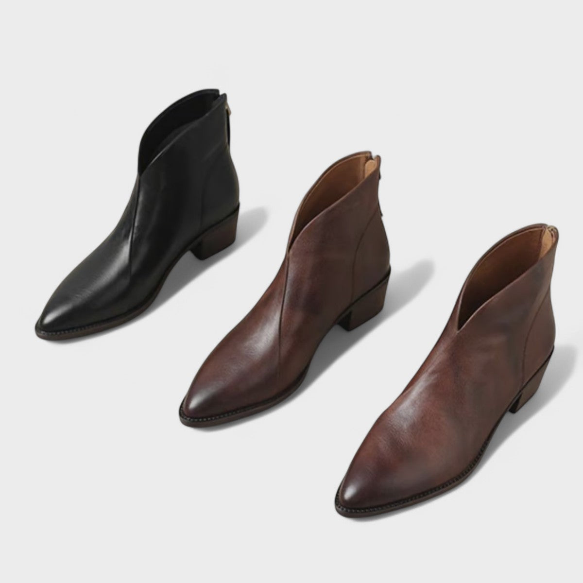 Élise™ - Classic Ankle Boots with Low Heel