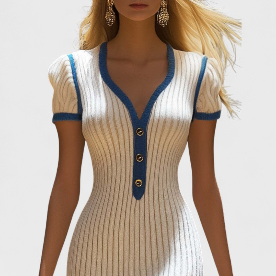 Élise™ - Elegant Midi Dress with Mermaid Skirt