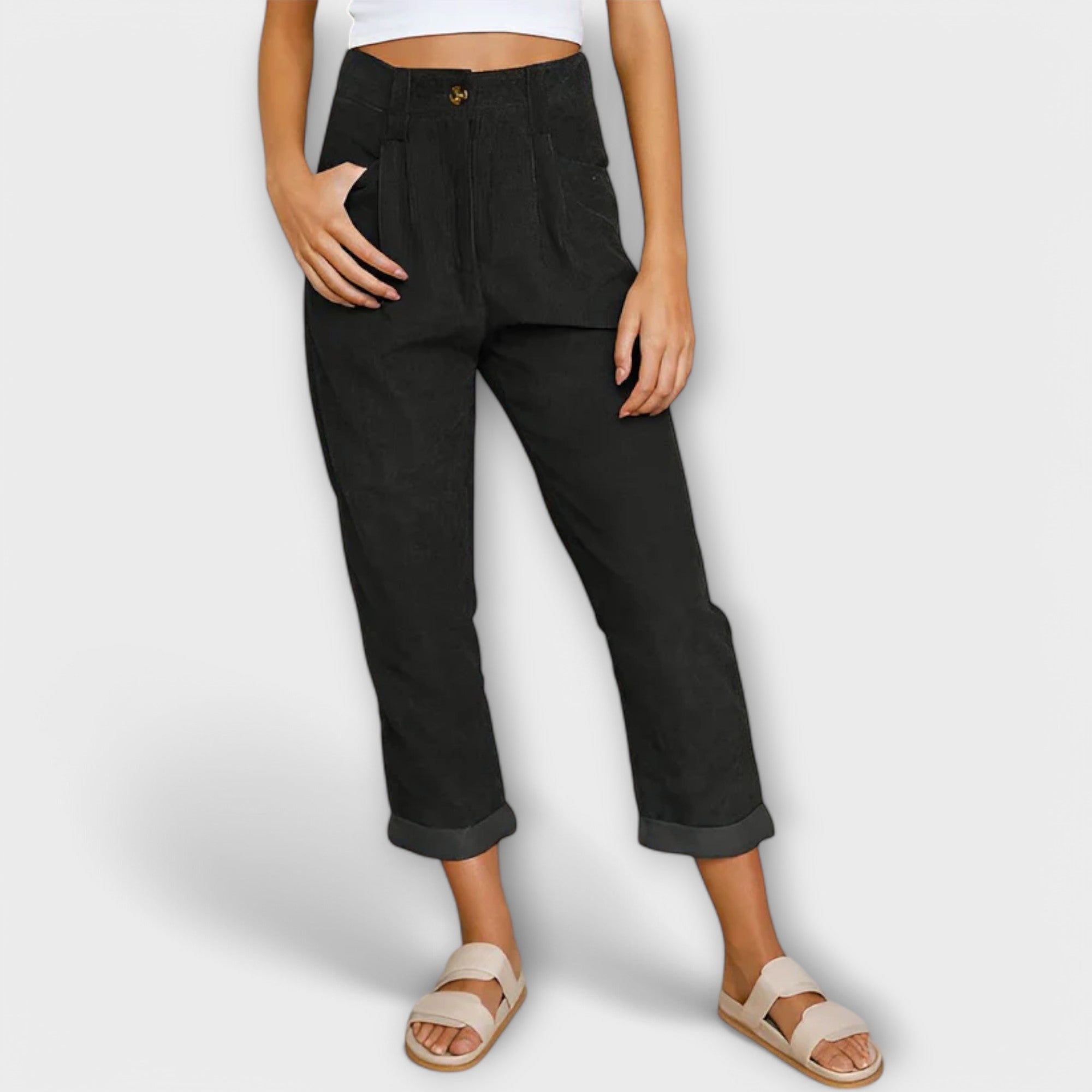 Élise™ - Modern Velvet Trousers