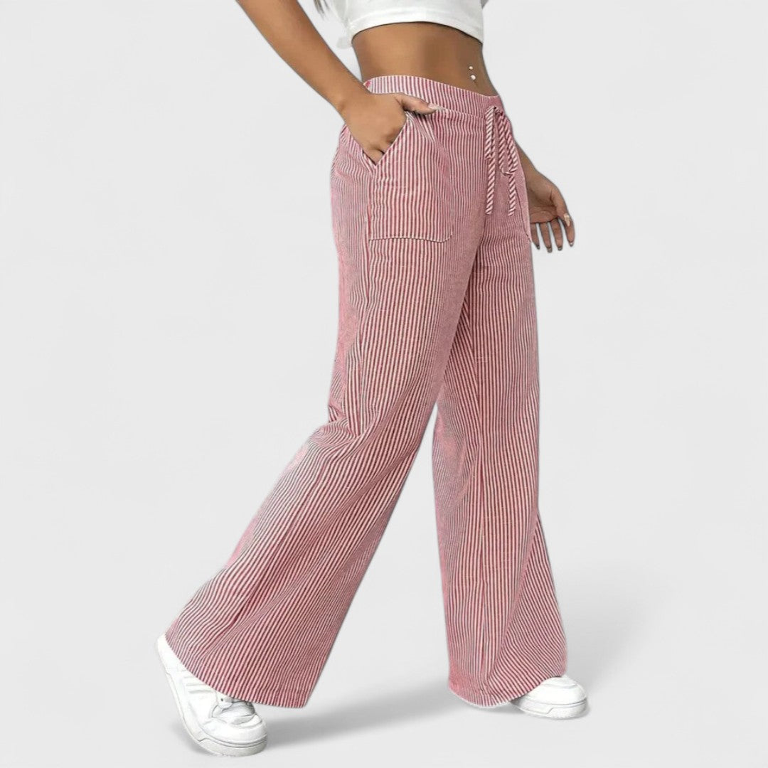 Élise™ - Comfortable Wide Trousers with Elegant Details