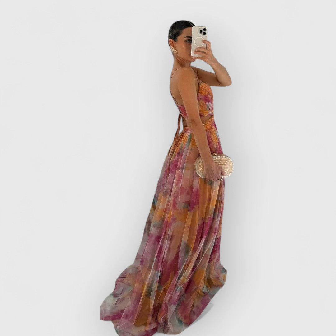 Élise™ - Long Dress with Floral Print