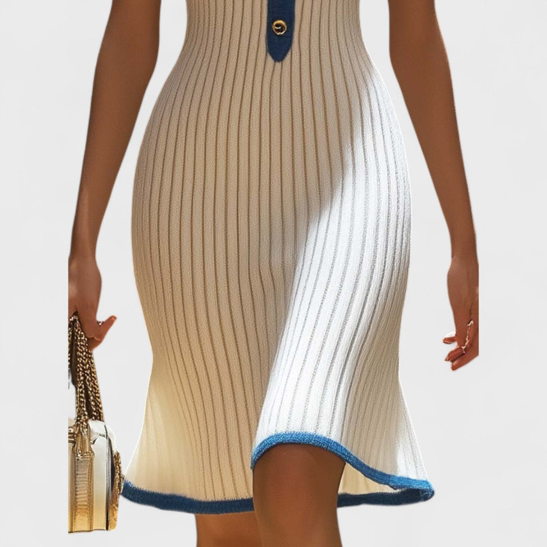 Élise™ - Elegant Midi Dress with Mermaid Skirt