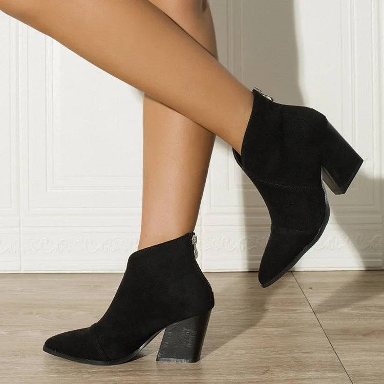 Élise™ - Chic Suede Ankle Boots