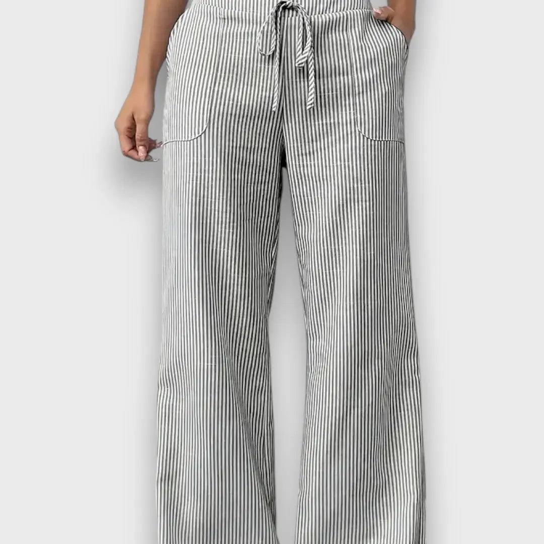 Élise™ – Striped Trousers with Slim Lines