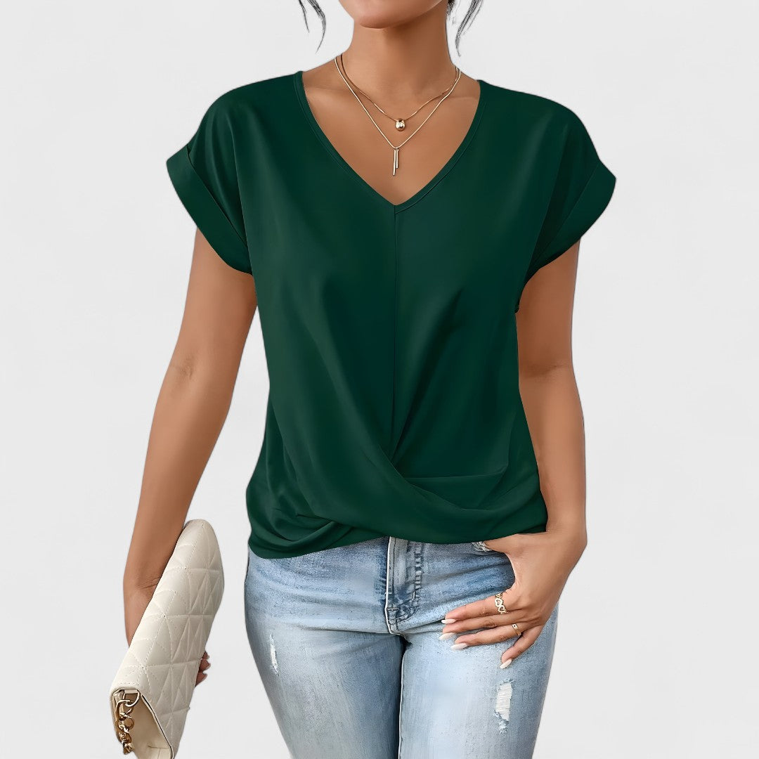 Élise™ – Twist Front V-Neck Top