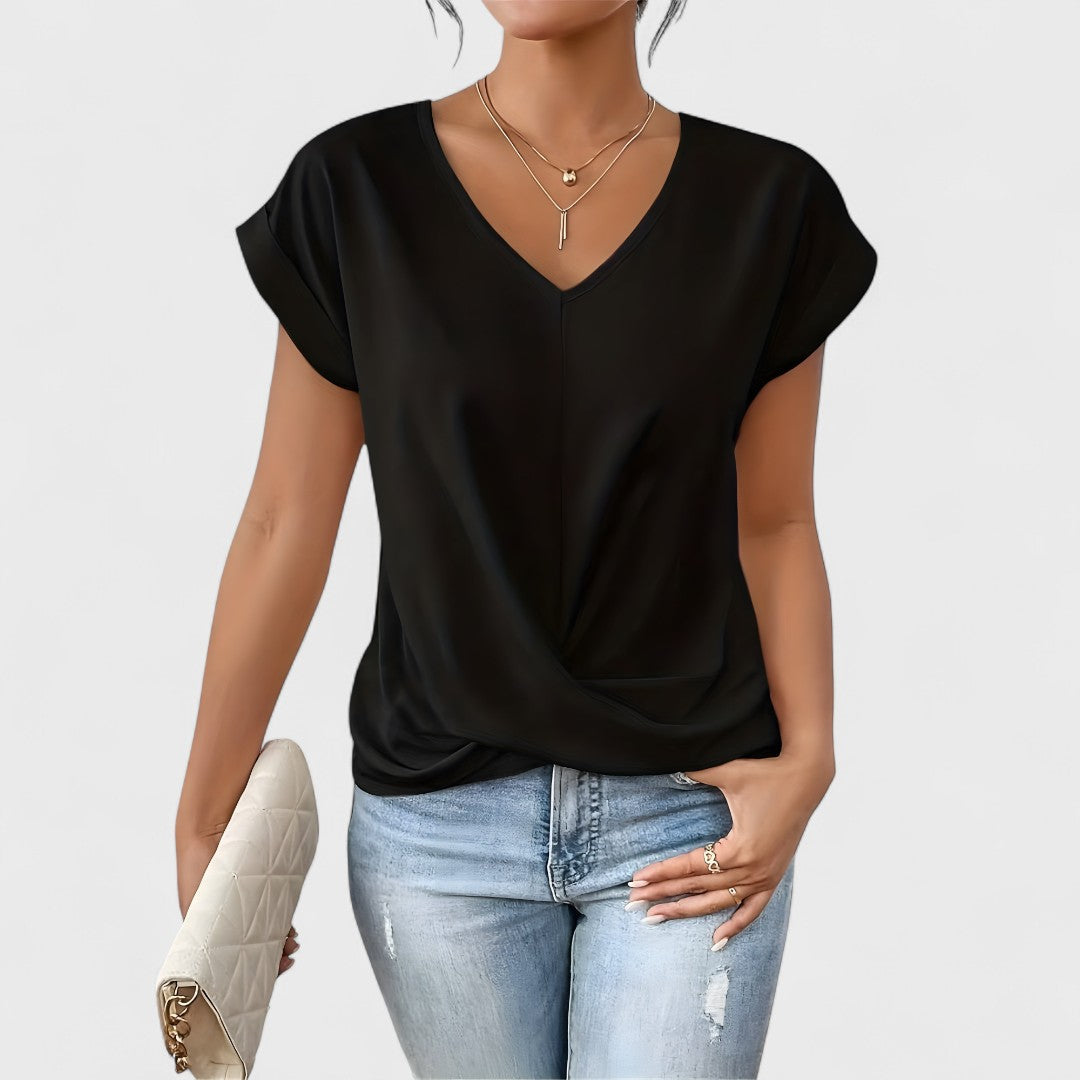 Élise™ – Twist Front V-Neck Top