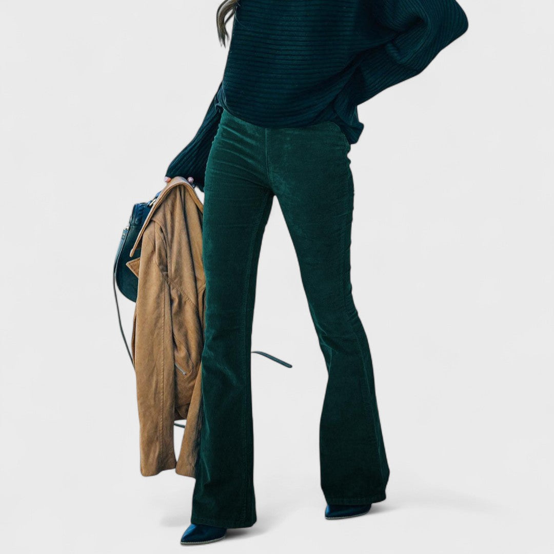 Élise™ - Flared Corduroy Trousers