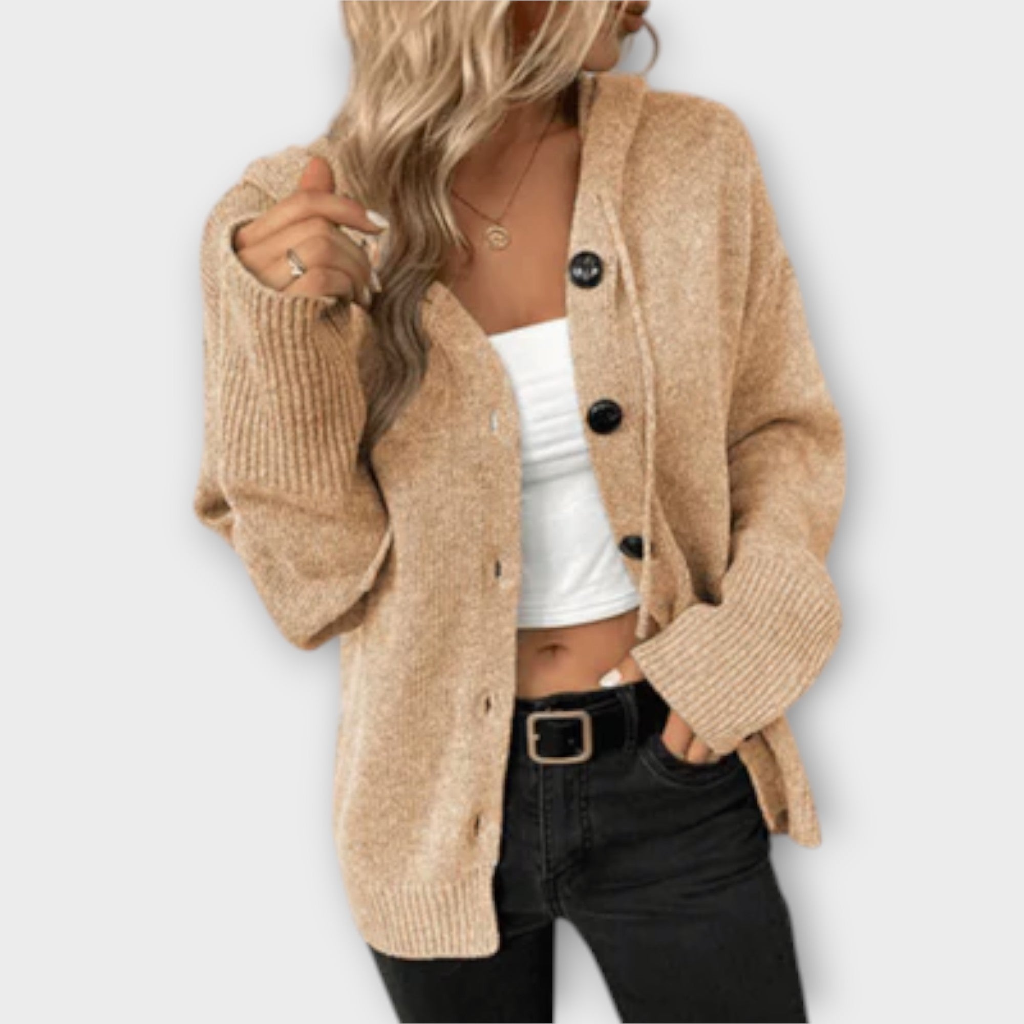 Élise - Knitted Cardigan with Buttons