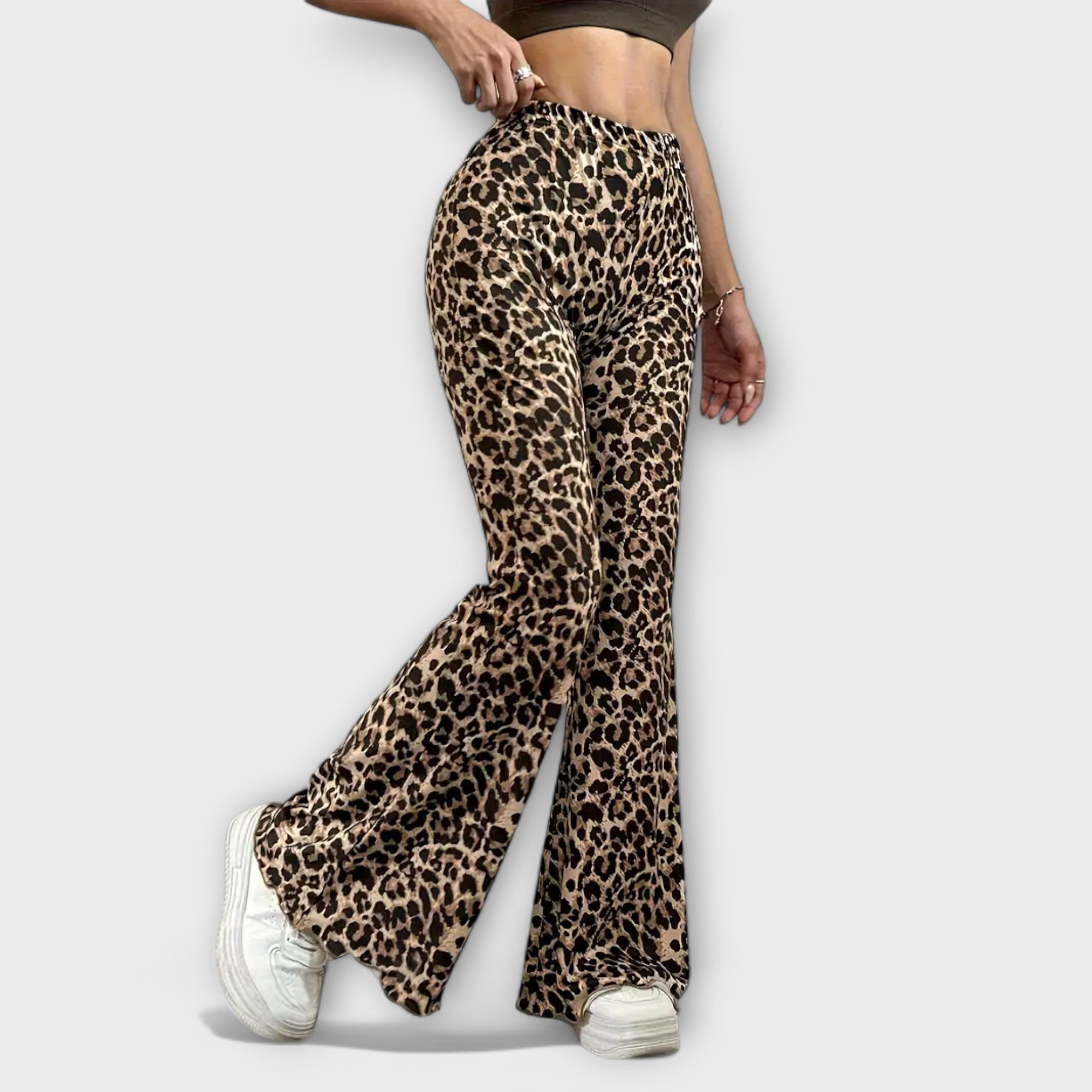 Élise™ Bootcut Leopard Print Trousers