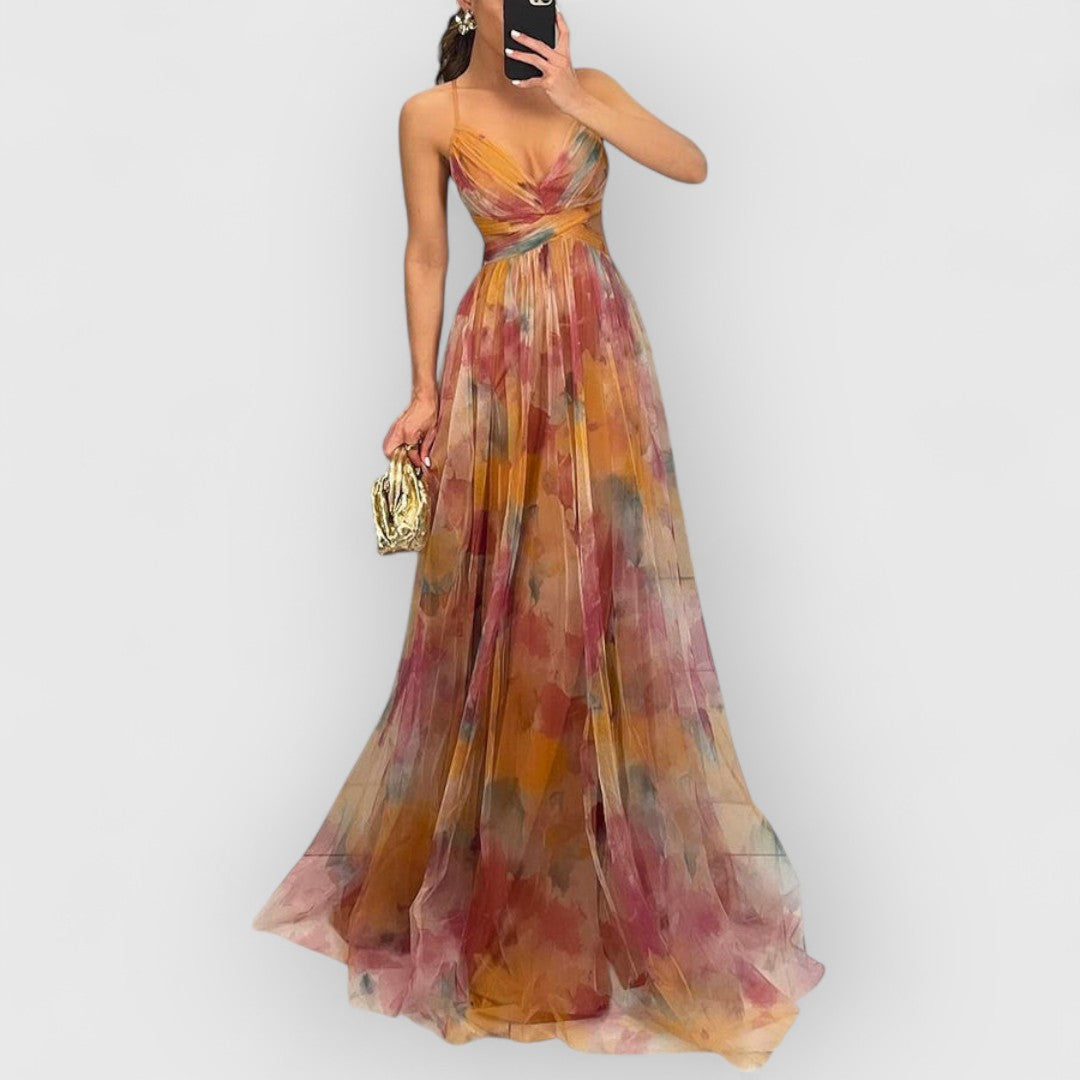 Élise™ - Long Dress with Floral Print