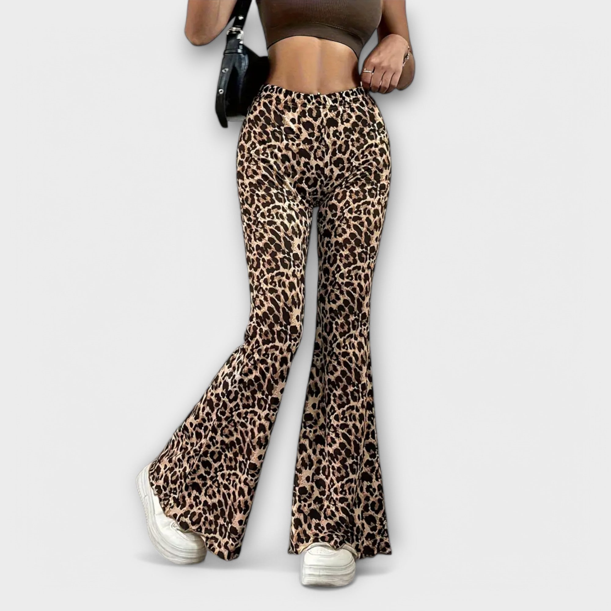 Élise™ Bootcut Leopard Print Trousers