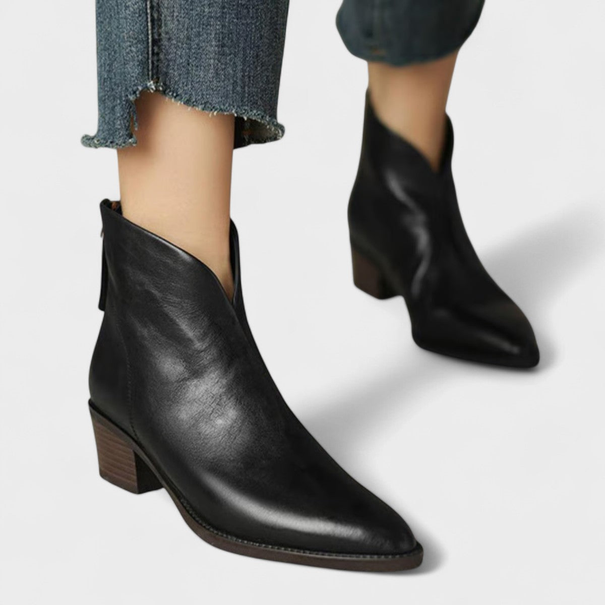 Élise™ - Classic Ankle Boots with Low Heel