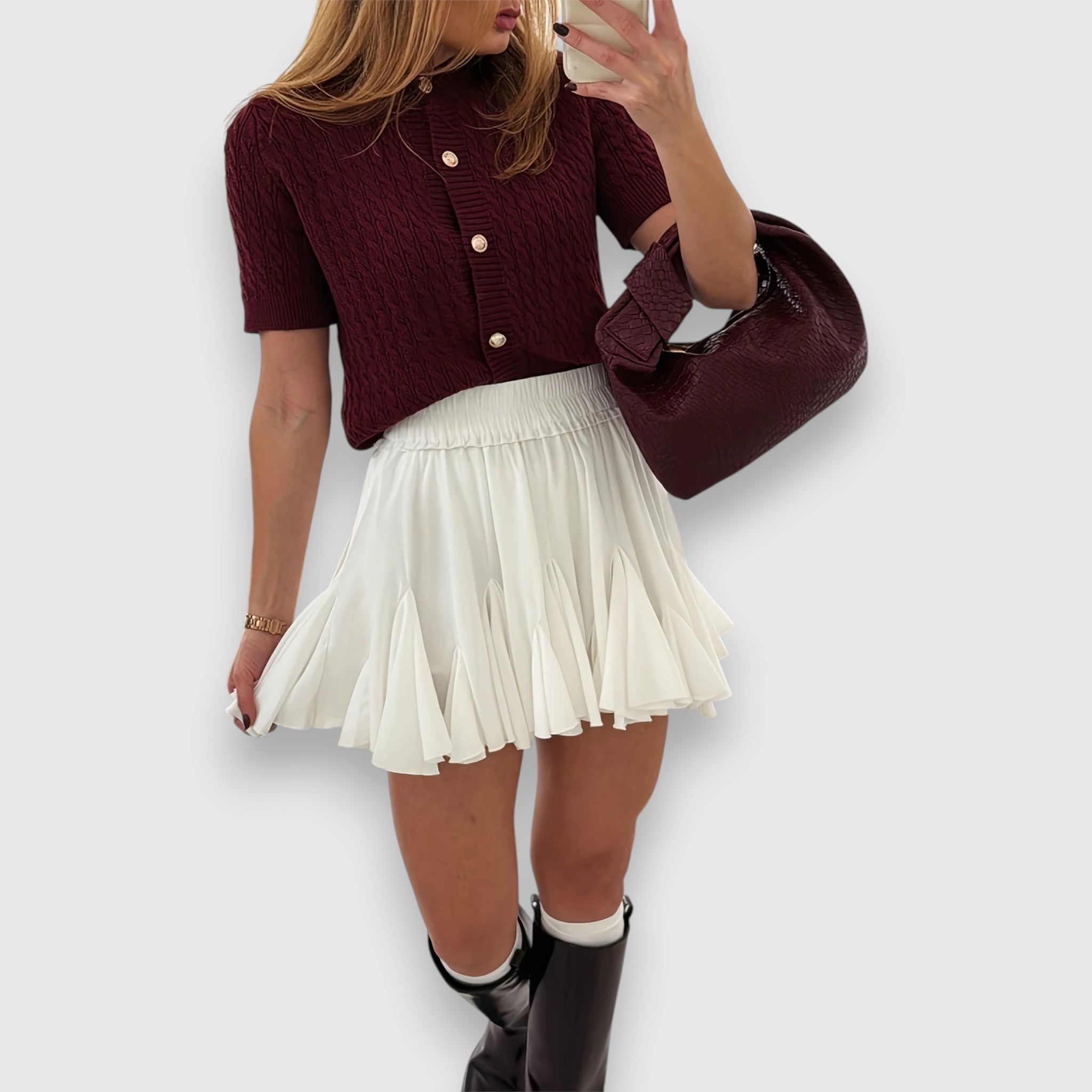 Élise – Button-Up Short Cardigan