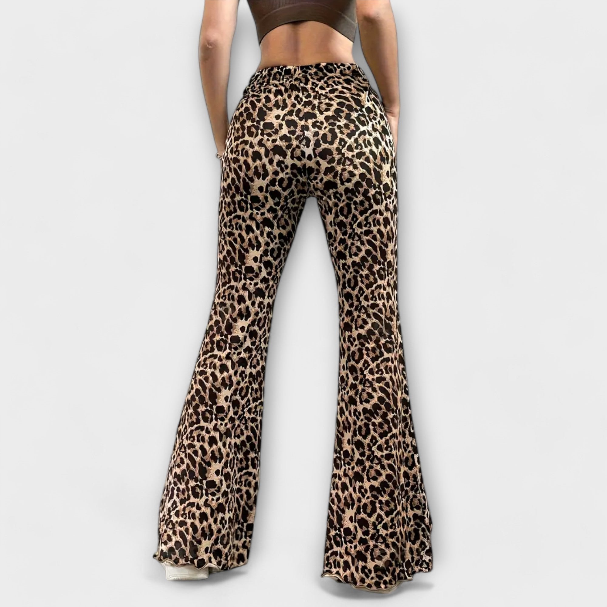 Élise™ Bootcut Leopard Print Trousers