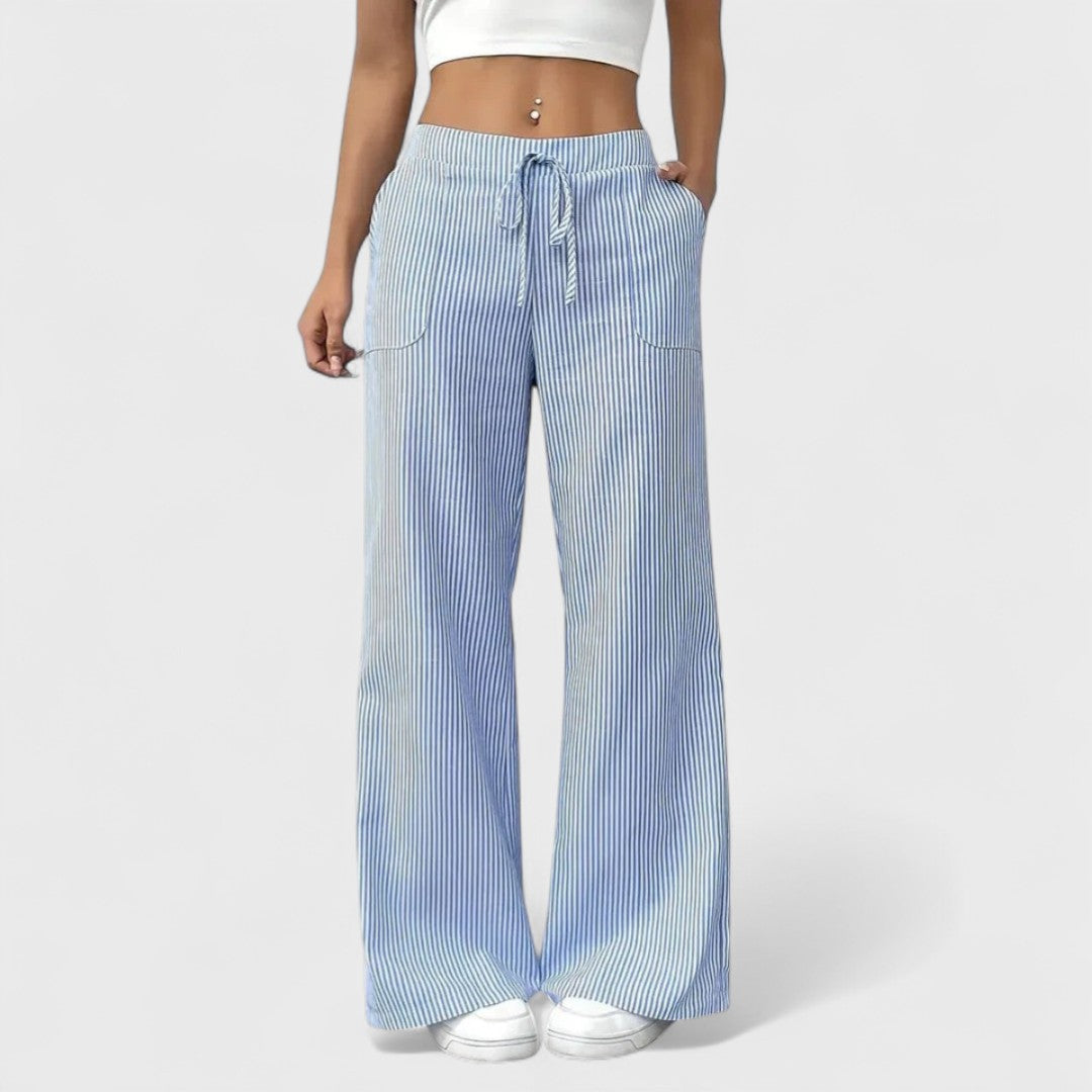 Élise™ - Comfortable Wide Trousers with Elegant Details