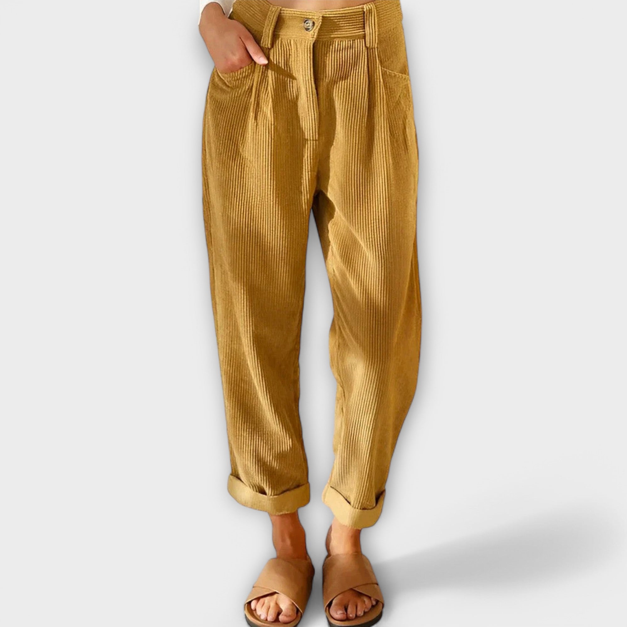 Élise™ - Modern Velvet Trousers