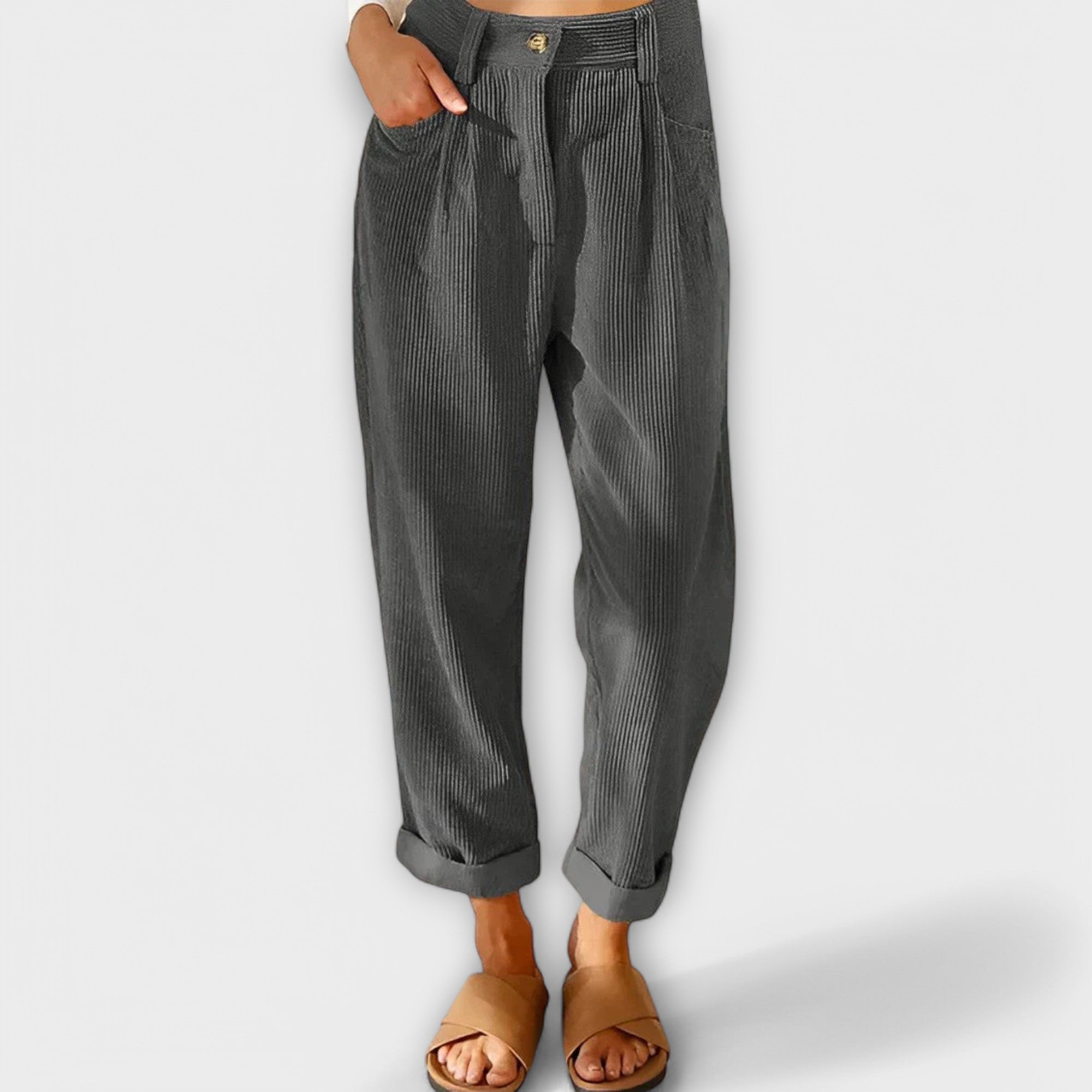 Élise™ - Modern Velvet Trousers
