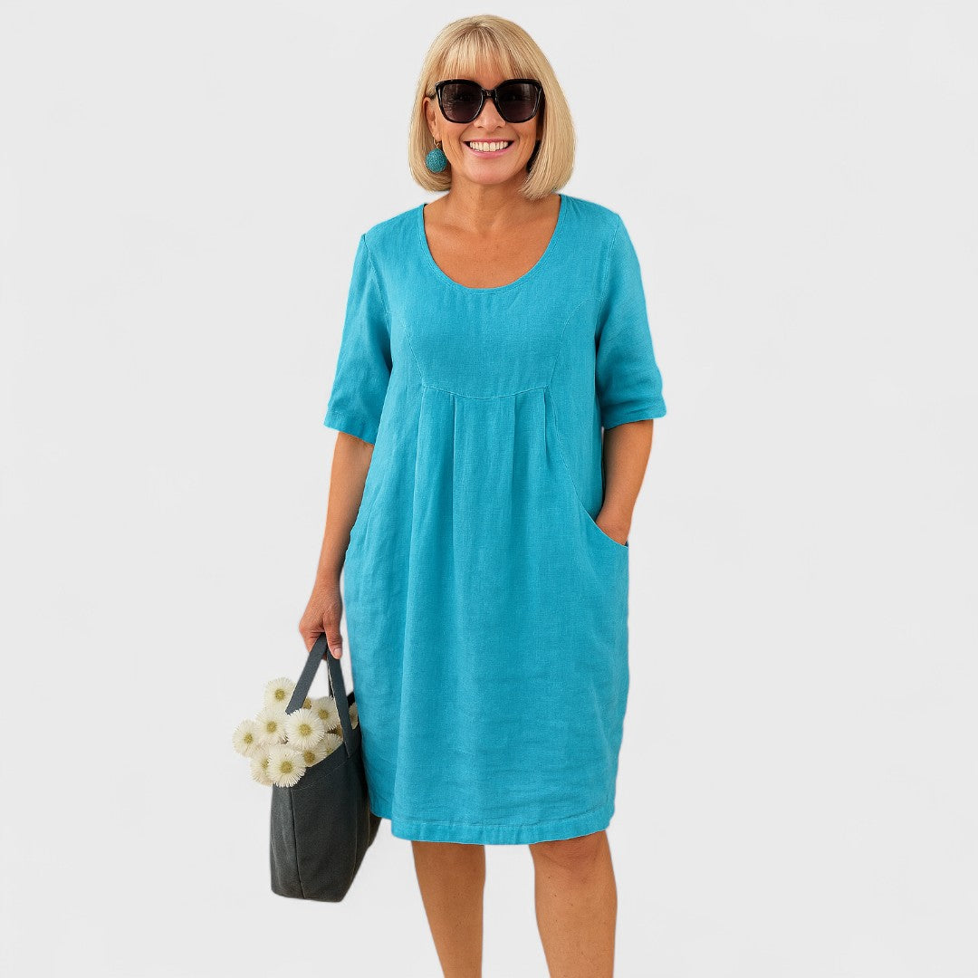 Élise™ - Linen Pocket Dress for Everyday Wear